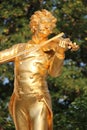 johann strauss monument in a park in vienna (austria) Royalty Free Stock Photo