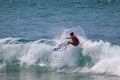 Johanne Defay competing in the us open of surfing 2018