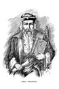 Ancient portrait Johannes Gutenberg