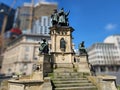 The Johannes Gutenberg Monument, created by German sculptor Eduard Schmidt von der Launitz, is a fountain monument. Royalty Free Stock Photo