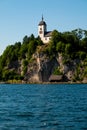 Johannesberg Chapel, Traunkirchen and lake Traunsee in Salzkammergut, Austria