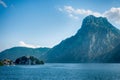 Johannesberg Chapel, Traunkirchen and lake Traunsee in Salzkammergut, Austria