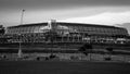 Orlando Soccer Stadium in Soweto at dusk