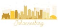 Johannesburg City skyline golden silhouette. Royalty Free Stock Photo