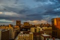 Johannesburg city skyline and high rise towers and buildings Royalty Free Stock Photo