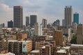 Aerial view of the Johannesburg downtown cbd with residential and commerical buildings Royalty Free Stock Photo