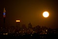 Johannesburg night supermoon Royalty Free Stock Photo