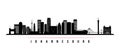 Johannesburg skyline horizontal banner. Royalty Free Stock Photo