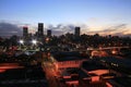 Johannesburg Skyline during sunset Royalty Free Stock Photo