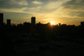 Johannesburg Skyline during sunset Royalty Free Stock Photo