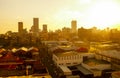 Johannesburg Skyline during sunset Royalty Free Stock Photo