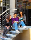 Diverse Students on College Campus Royalty Free Stock Photo