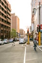 Street scenes of Braamfontein Suburb of Johannesburg CBD during afternoon rush hour Royalty Free Stock Photo