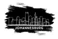 Johannesburg South Africa City Skyline Silhouette. Hand Drawn Sketch