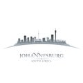 Johannesburg South Africa city skyline silhouette white background Royalty Free Stock Photo