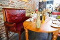 Interior of Retro Bistro Restaurant in up-market area Royalty Free Stock Photo