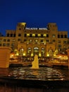 Johannesburg, South Africa - July 20 2019: Night photo of luxurious five star hotel called The Palazzo in fourways in Montecasino