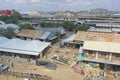 View of the M2 Highway South of Johannesburg and the Faraday street traditional medicine market as well as the Faraday Taxi Rank Royalty Free Stock Photo