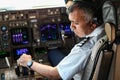 Over the Shoulder of a Indian Pilot in a Jumbo Cockpit