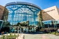 Exterior of Glass Dome Roof of Shopping Center Mall Royalty Free Stock Photo