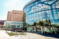 Exterior of Glass Dome Roof of Shopping Center Mall Royalty Free Stock Photo