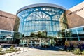 Exterior of Glass Dome Roof of Shopping Center Mall Royalty Free Stock Photo