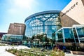 Exterior of Glass Dome Roof of Shopping Center Mall Royalty Free Stock Photo