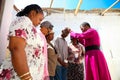 Archbishop Priest Praying for his congregation Royalty Free Stock Photo