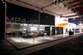 McLaren MP4-12C exhibitor stand at a Motor Show Royalty Free Stock Photo