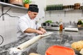 Pastry Chef preparing a gourmet chocolate dessert dish