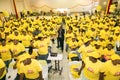 African community members inside town hall meeting