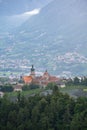 Johanneum Dorf Tirol with meran in background Royalty Free Stock Photo