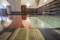 Johannine Library. Display cabinet and bookselves, Coimbra, Portugal Royalty Free Stock Photo