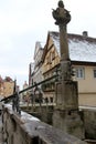 Johannisbrunnen, 17th-century water fountain, Rothenburg ob der Tauber, Germany Royalty Free Stock Photo