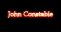 John Constable written with fire. Loop