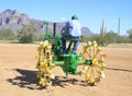 Apache Junction, Arizona: Antique Tractor - John Deere Model B (1935) - Rear View Royalty Free Stock Photo