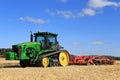 John Deere 8345RT Tracked Tractor and Vaderstad Cultivator on Fi