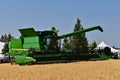 John Deere self propelled combine Royalty Free Stock Photo