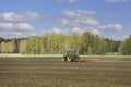 John Deere Tractor and Harrow Working