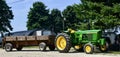 John Deere Tractor and Harvest Wagon #