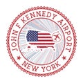 John F Kennedy Airport New York stamp.