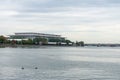 John F. Kennedy Center for the Performing Arts seen from the Potomac River Royalty Free Stock Photo