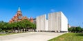 John F. Kennedy Memorial Plaza for JFK and Courthouse panorama in Dallas, United States Royalty Free Stock Photo