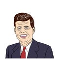 John F Kennedy Portrait Vector Design, Illustration