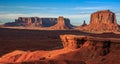 John Ford Point Sunset at Monument Valley Royalty Free Stock Photo
