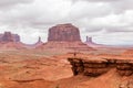 Monument Valley, UT -May 20th, 2019: John Ford Point with tourist overlooking valley Royalty Free Stock Photo