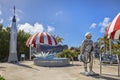 John Glenn Splashdown Exhibit In Grand Turk Royalty Free Stock Photo