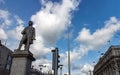 John Gray statue and the Spire in Dublin Royalty Free Stock Photo