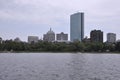 John Hancock Tower view from Charles river in Boston Massachusettes State of USA Royalty Free Stock Photo