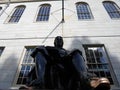 John Harvard Statue, Harvard Yard, Harvard University, Cambridge, Massachusetts, USA